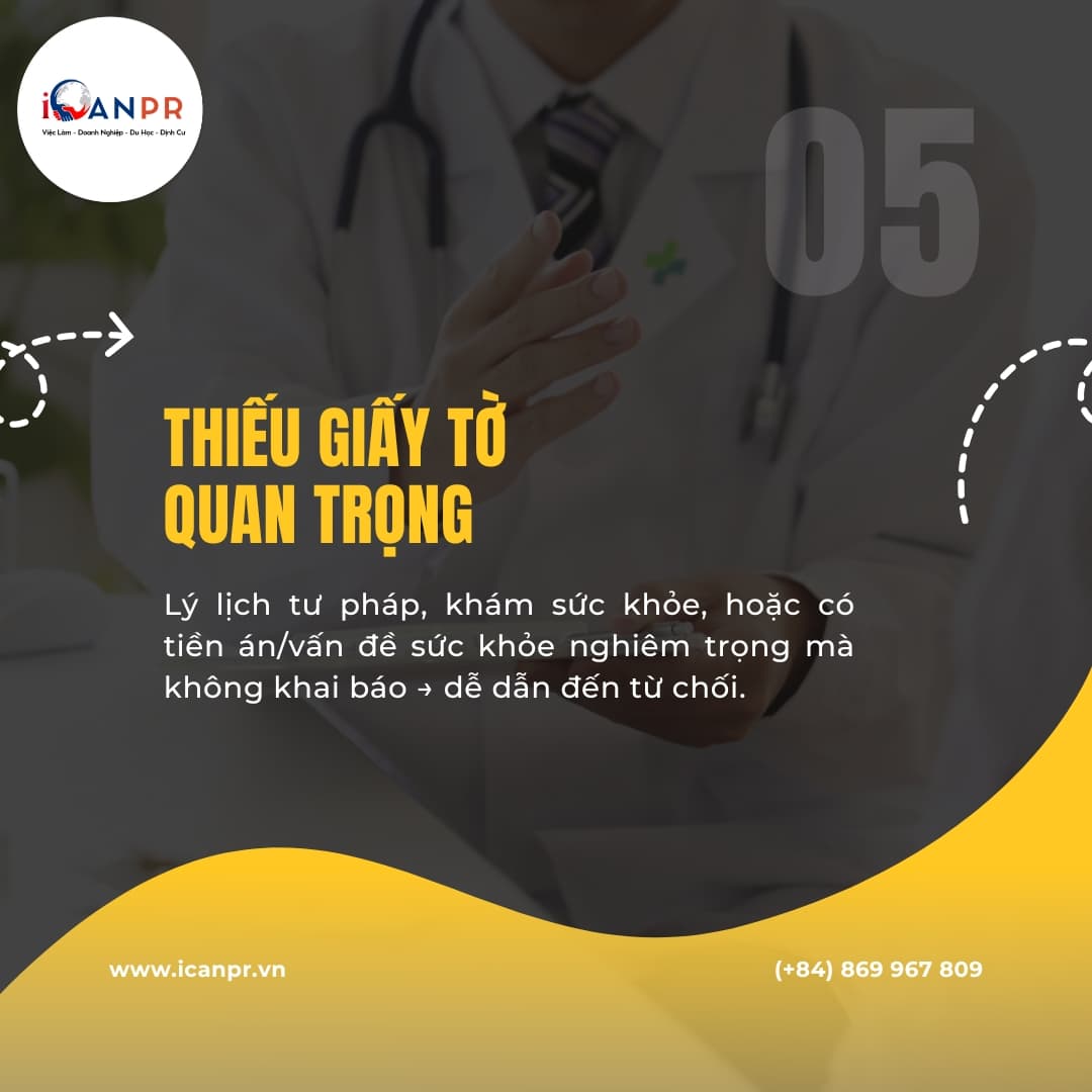 Lý do Visa bị từ chối