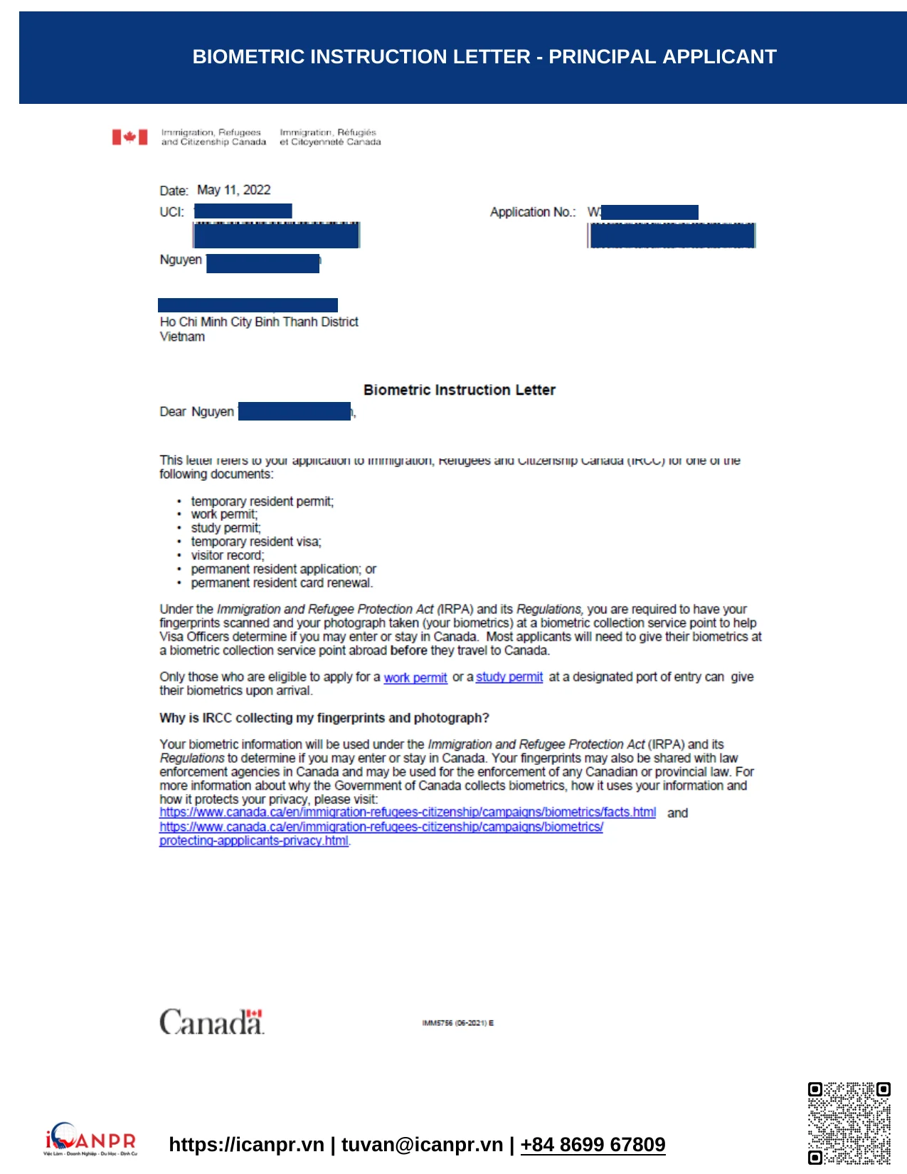 Khách hàng thành công - Work Permit Mrs. Vinh Nguyen 12 06_Biometric_Principal