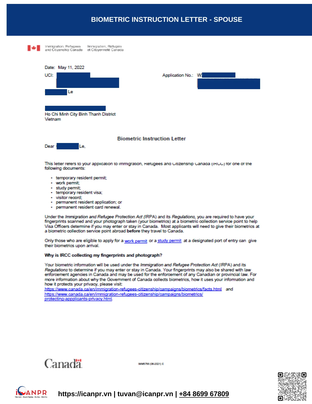 Khách hàng thành công - Work Permit Mrs. Vinh Nguyen 13 07_Biometric_Spouse.