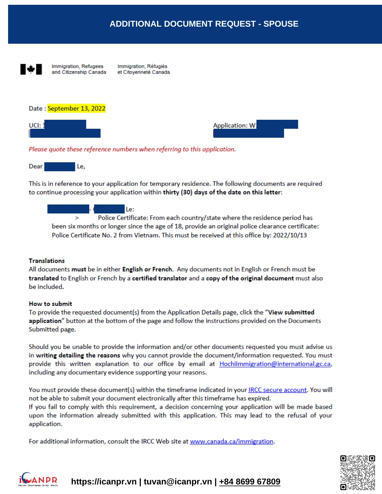 Khách hàng thành công - Work Permit Mrs. Vinh Nguyen 17 11_ADR_Spouse