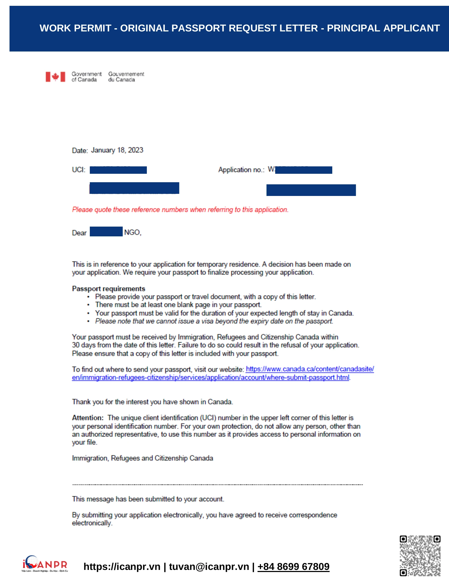 Khách hàng thành công – Work Permit Mr. Hiep Ngo 23 19 work permit passport request principal
