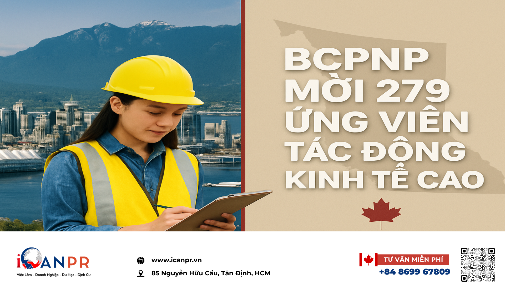 iCanPR - BCPNP mời 279 ứng viên tác động kinh tế cao