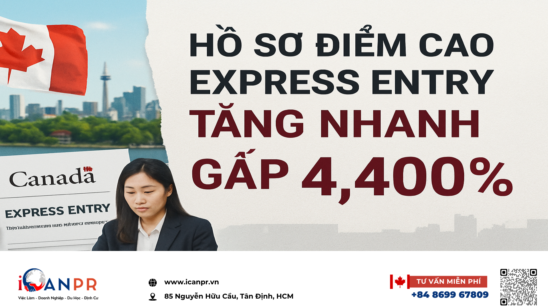 iCanPR - Hồ sơ điểm cao Express Entry tăng nhanh gấp 4,400%