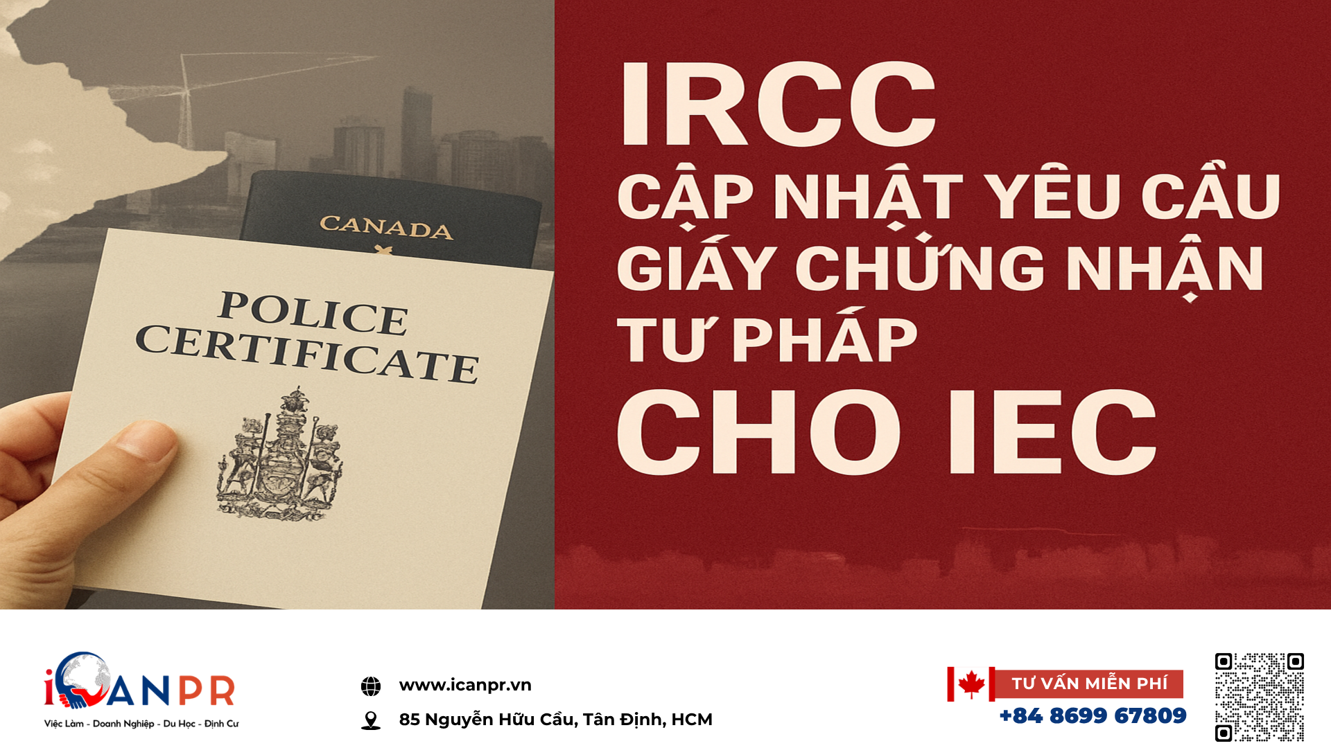 iCanPR - IRCC cập nhật yêu cầu giấy chứng nhận tư pháp cho IEC