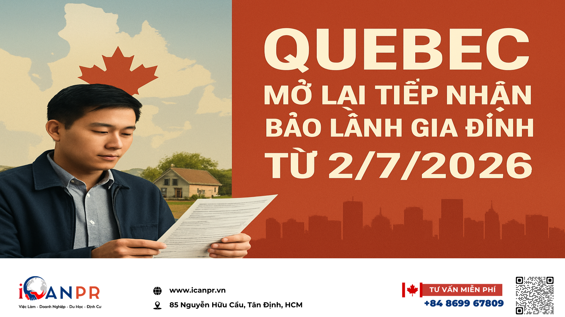 iCanPR - Quebec mở lại tiếp nhận bảo lãnh gia đình từ 2/7/2026