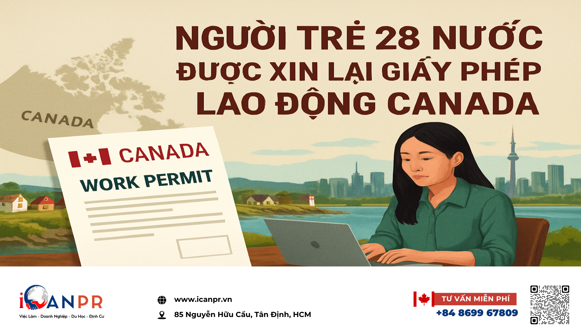 iCanPR - Người trẻ 28 nước được xin lại giấy phép lao động Canada