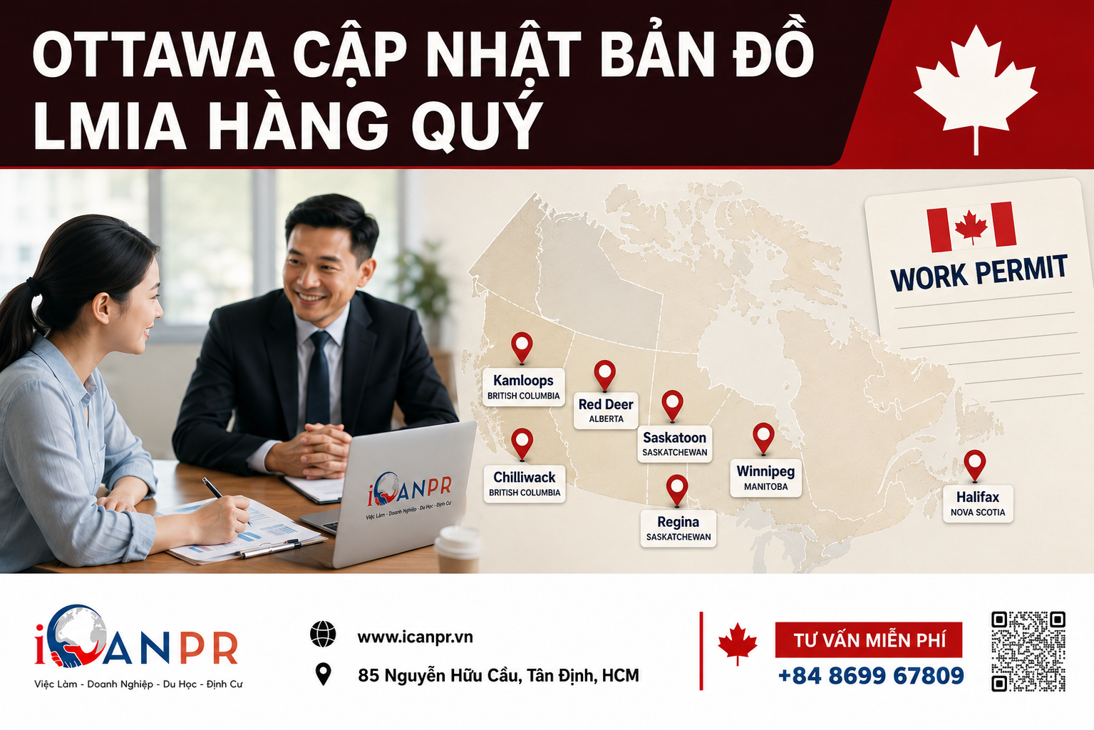 iCanPR - Ottawa cập nhật bản đồ LMIA hàng quý