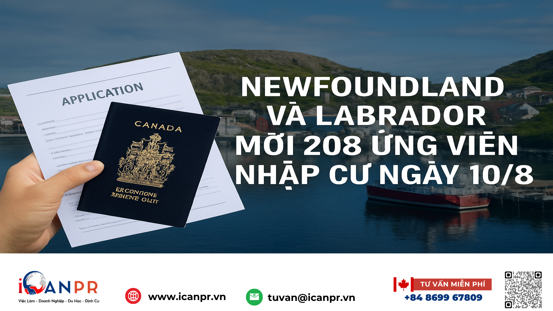 iCanPR - Newfoundland và Labrador mời 208 ứng viên nhập cư ngày 10/8