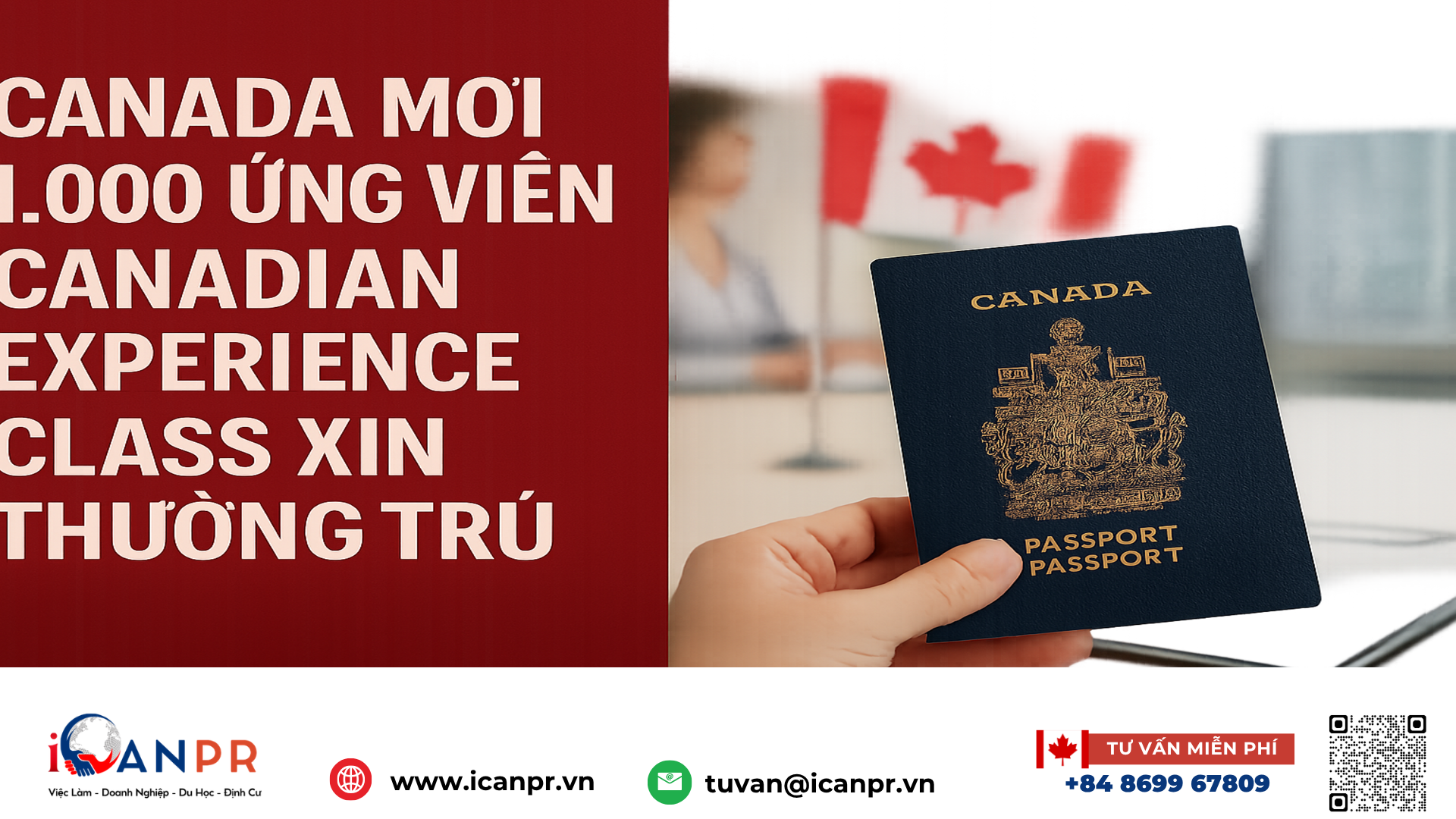 iCanPR - Canada mời 1.000 ứng viên Canadian Experience Class xin thường trú iCanPR - Canada mời 1.000 ứng viên Canadian Experience Class xin thường trú
