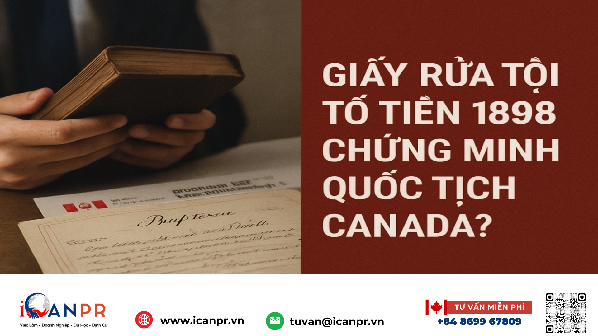 iCanPR - Giấy rửa tội tổ tiên 1898 chứng minh quốc tịch Canada? iCanPR - Giấy rửa tội tổ tiên 1898 chứng minh quốc tịch Canada?
