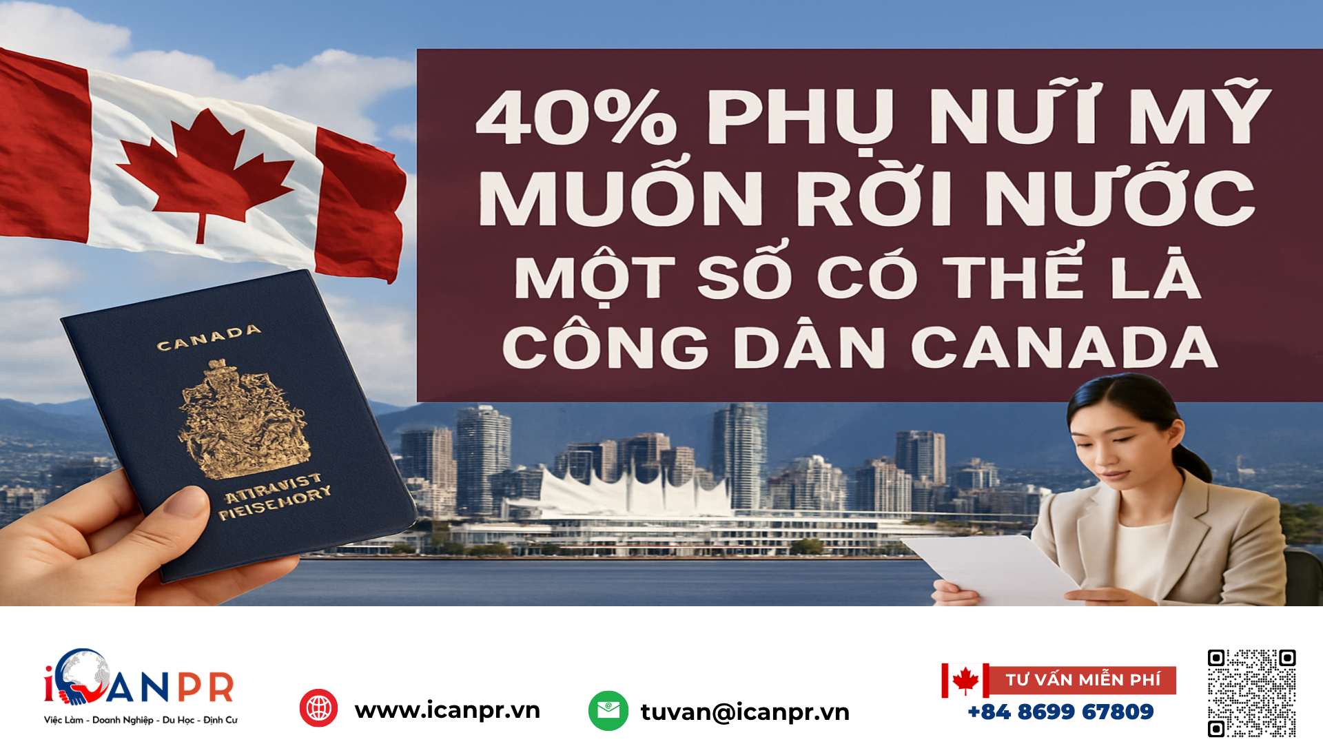 iCanPR - 40% phụ nữ Mỹ muốn rời nước — một số có thể là công dân Canada iCanPR - 40% phụ nữ Mỹ muốn rời nước — một số có thể là công dân Canada