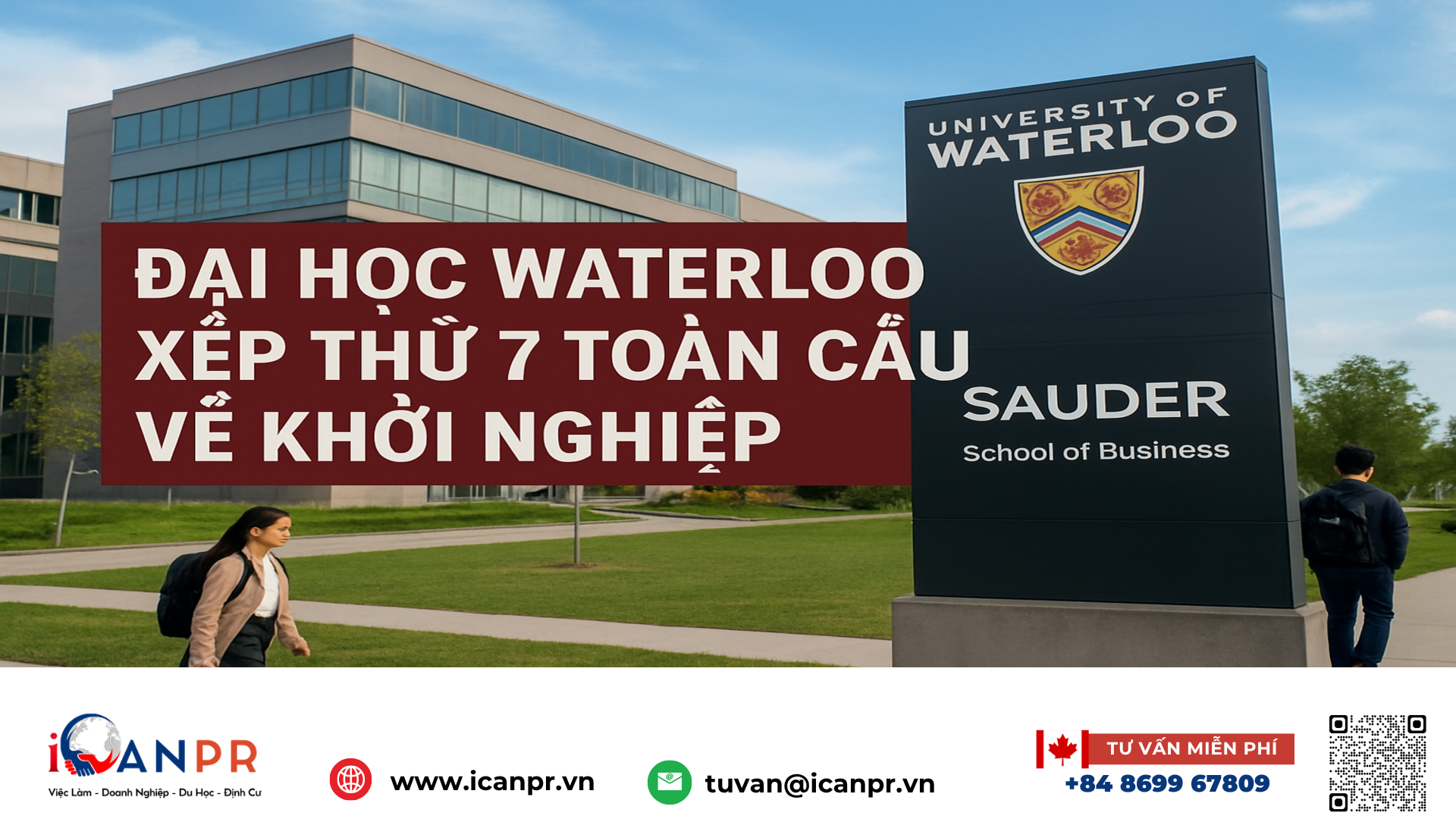 iCanPR - Đại học Waterloo xếp thứ 7 toàn cầu về khởi nghiệp