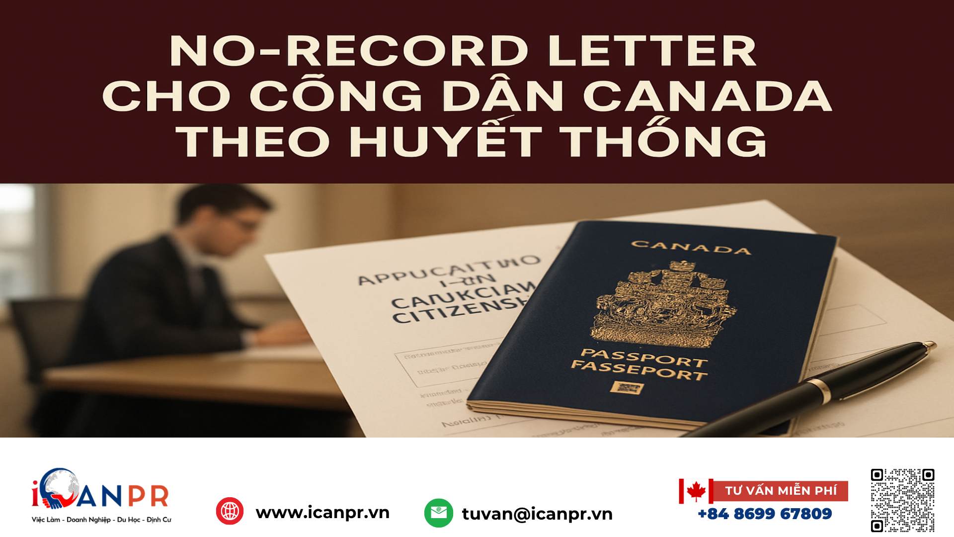 iCanPR - No-record letter cho công dân Canada theo huyết thống