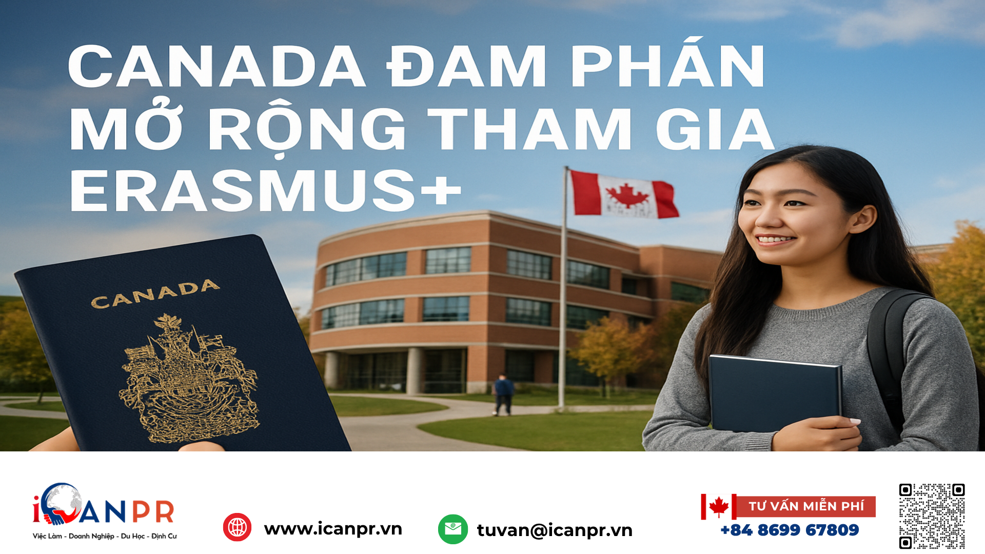 iCanPR - Canada đàm phán mở rộng tham gia Erasmus+